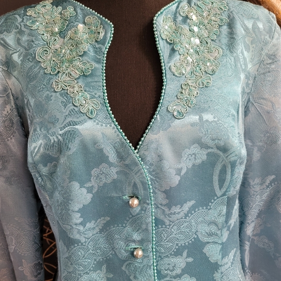 Vtg. Sequin Blouse - Picture 5 of 8